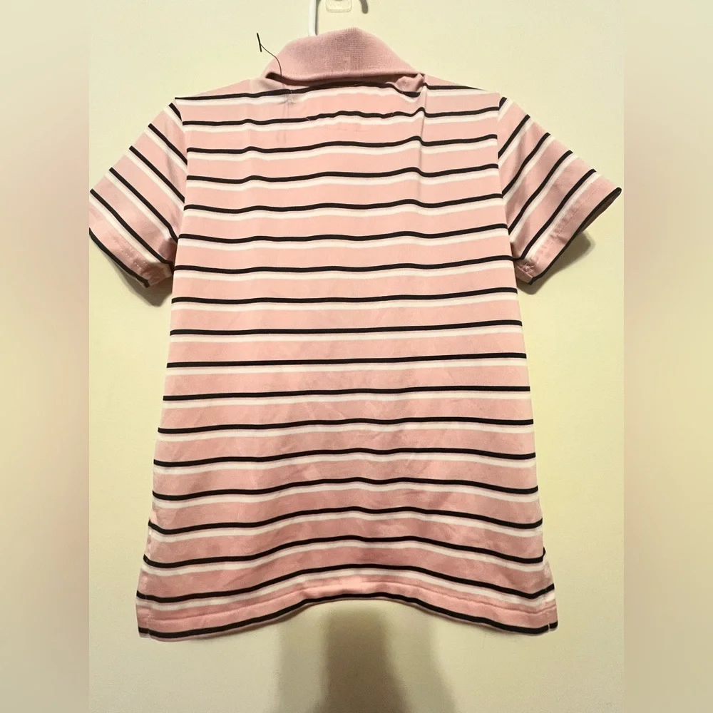Ralph Lauren Toddler  Pink  Blue Striped Polo Shirt Size 3-3T NWOT - Picture 2 of 6
